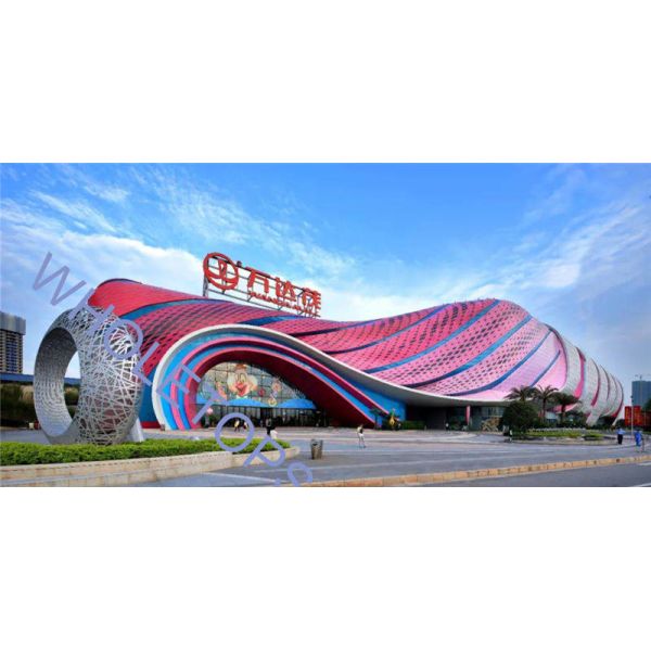 PPG Coating Aluminum Wall Art Panels / 4.0MM Decorative Perforated Aluminum Sheet