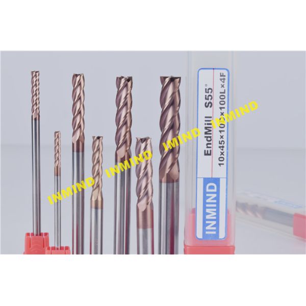 TiAlN Coated CNC End Mill For Milling Machine End Mills , 75 mm - 150 mm Length