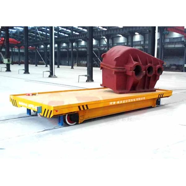 Rail guided manufacturing factory transformer machinery equipment transport