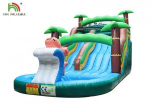 Cheap 9*4*5 m Green Tree Family Inflatable Water Slide Kids Seaworld Backyard With Pool for sale