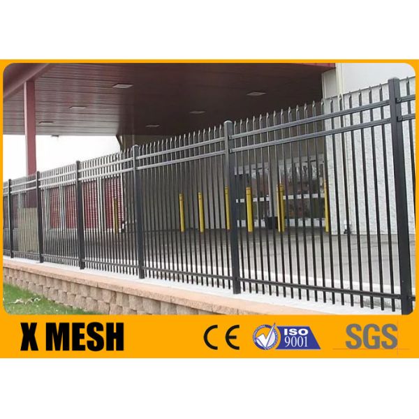 Astm F2589 Standard Decorative Wrought Iron Fence Anti Rust Border Protection