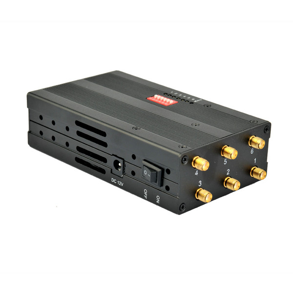 6 Antenna High Power Portable Cell Phone Signal Jammer GSM 3G 4G LTE WIMAX GPS WIFI LOJACK