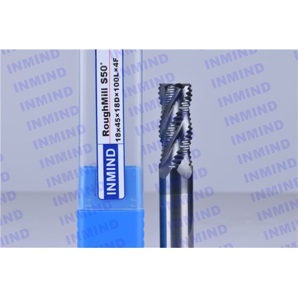Highly Polished Solid Carbide Roughing End Mills For Steel / Cast Iron / Stainless Steel