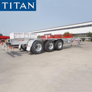 Cheap TITAN tri axle 20/40 foot container chassis trailer for sale near me for sale