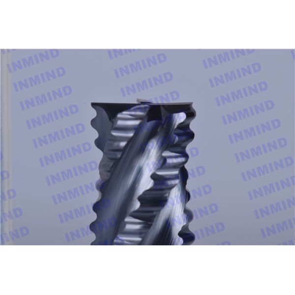 AlTiN Coated Milling Machine Tool Bits , Middle Speed Aluminum Cutting End Mills