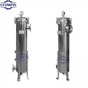 China Industrial Water Filter Housing Machine Pressure Tank Stainless Steel Water Pump Water Filtration Liquid Bag Filter on sale