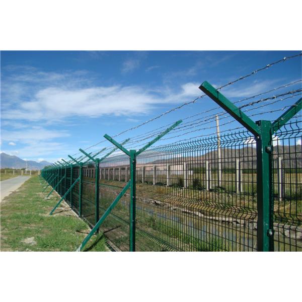 Anti Climb Razor Barbed Wire Fence Airport Security Fencing Powder Coated