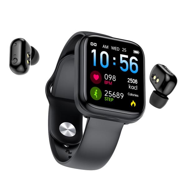 X5 Health Monitoring Smartwatch IP67 1.54inch 2 In 1 Watch And Earbuds