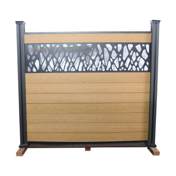 Decorative Wpc Composite Fence Panels Waterproof Garden Boards Balcony 90 * 25mm