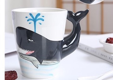 Hotel Whale High Temperature Handmade Ceramic Travel Mug