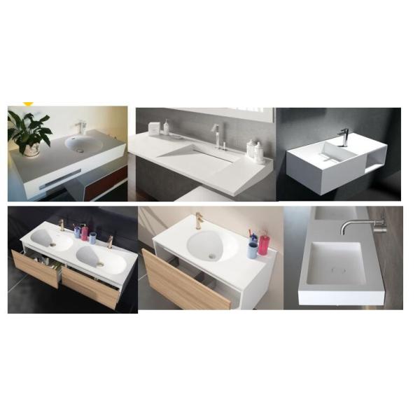 Home Hotel Wall Hung Wash Hand Basin Non Porous Stain Resistant