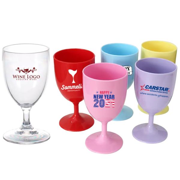 Elegant Unbreakable Acrylic Plastic Small Wine Glasses 7oz