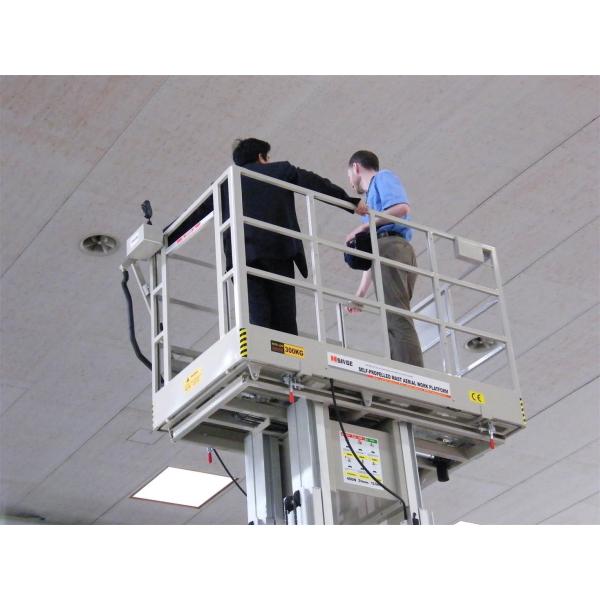 Self Propelled Work Platform 300kg Capacity , 12m Indoor Scissor Lift Platform