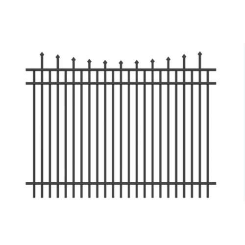 Steel Hercules Security Fencing Slanted Tubular Palisade Fences Ornamental Wrought Iron Panels