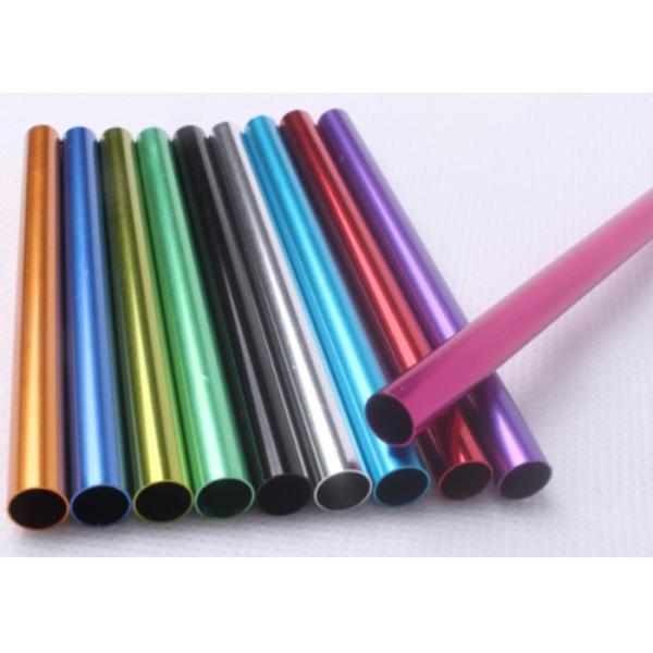 Different Color Extruded Aluminium Tube Round Shape Profile For Industrial