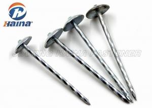 Cheap Zinc Plated Q195 Umbrella Head Roofing Nails Smooth Shank / Twist Shank for sale