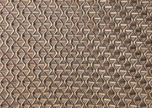 Cheap Architectural PVD Metal Decorative Woven Wire Mesh Facade Panels SS410 4.5mm for sale