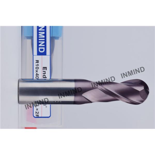 Micro Grain Size HRC50 Ball Nose End Mill With AlTiN Coating H6 Tolerance