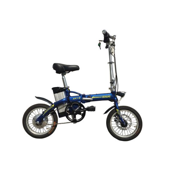 36V 8A Lightweight Folding Electric Bikes , Foldaway Electric Bike Long Range