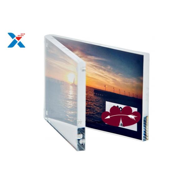 Transparent Acrylic Photo Frame Certificated Clear Photo Table