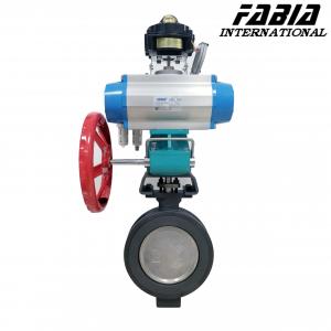 Cheap Small Fluid Resistance Hard Sealed Pneumatic Actuator Operated Butterfly Valve for sale