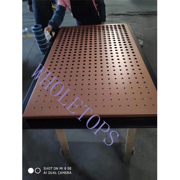 Waterproof Fireproof 7.0MM Perforated Aluminum Panels Facade 600×600mm