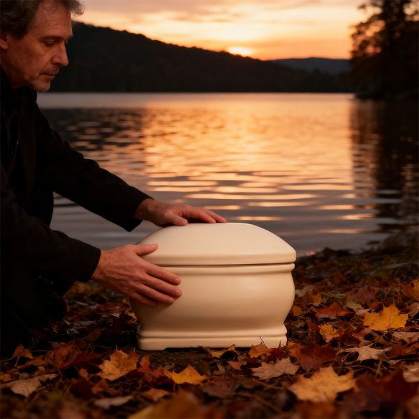 Eco Friendly Biodegradable Ashes Container For Human Burial At Sea Minimalist Style