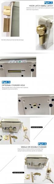 Electric Double Cylinder High Security Nickel Plating Rim Door Locks