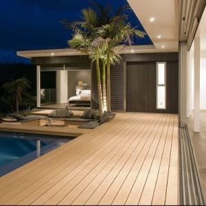 China Light Color Wood Plastic Composite Decking for Long-Lasting Swimming Pool Floor Cover on sale