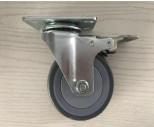 Cheap Thermoplastic Rubber Dumpster Casters Swivel Plate Caster Wheels With Top Brake for sale