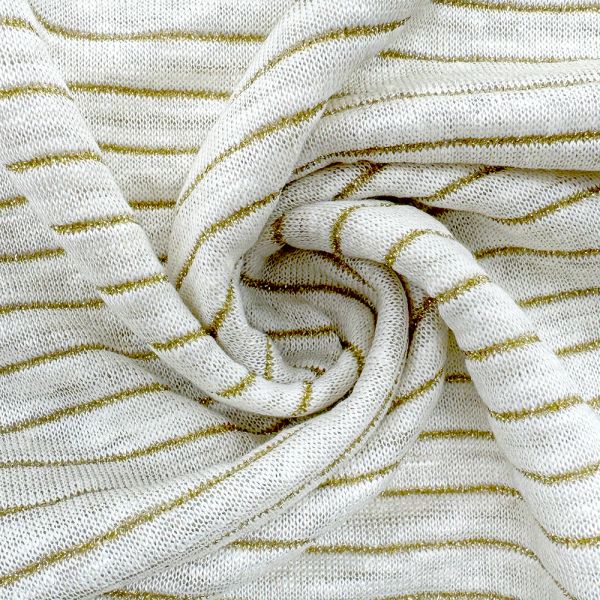 Lightweight Linen Fabric Quick Drying 192gsm 15% Gold Silk 85% Linen Knitted Fabric