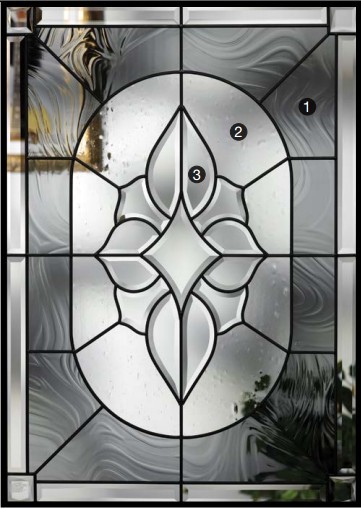 25.4MM 1000MM Arched Leaded Decorative Stained Glass Patina Caming