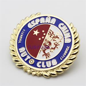 Cheap Golden wheat three-dimensional badge custom, painted soft enamel metal badge custom for sale