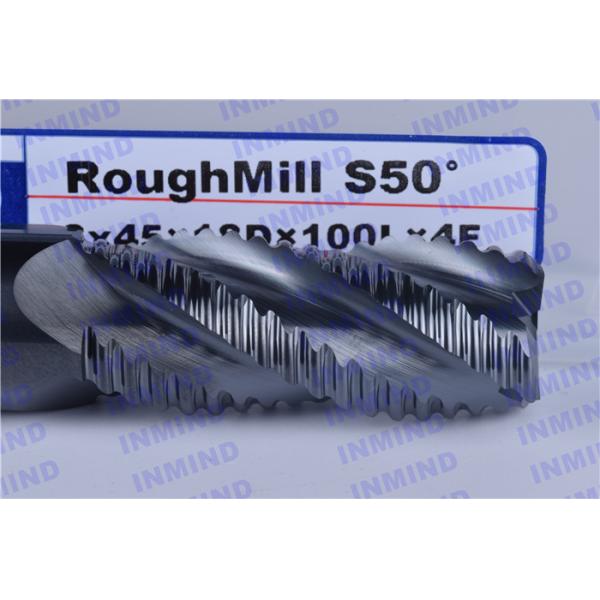 14mm / 18mm AOL 100mm Roughing End Mills AlTiN Coating HRC50 4 Flute Black Colour