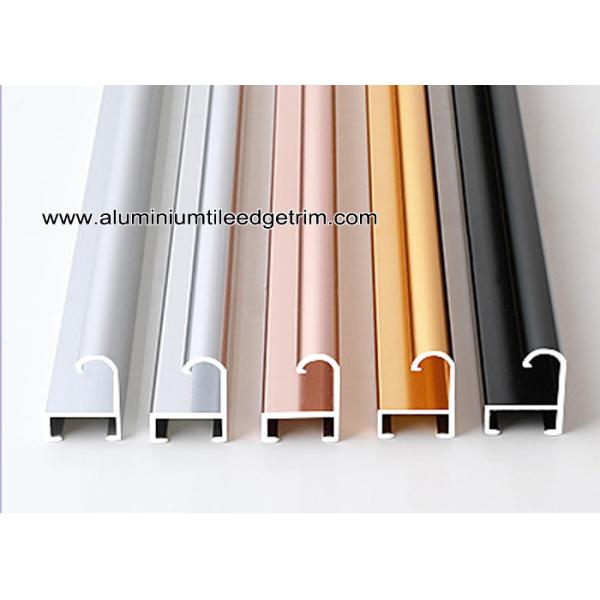 Metal Modern Type Aluminium Picture Frame Mouldings With Narrow Curved Shape