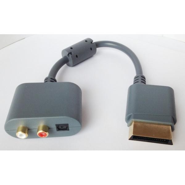 New Optical Audio Adapter For Microsoft XBOX 360 AV RCA R/L Cable / cord