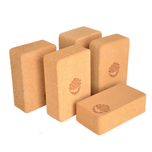 2016 Hot Sale custom printing logo eco-friendly natural cork yoga block 3''x6''x9'',good for yoga sports