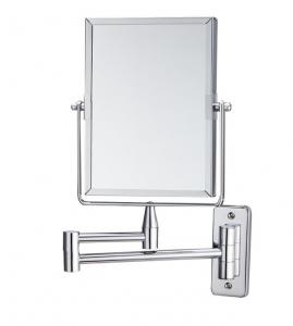 China Foldable Wall Mounted Rectangle Bathroom Vanity Mirror HD Aluminum Lens Double - Sided on sale