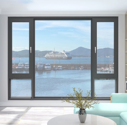 Insulated Double Glazed Casement Windows Soundproof Thermal Break Aluminium Windows