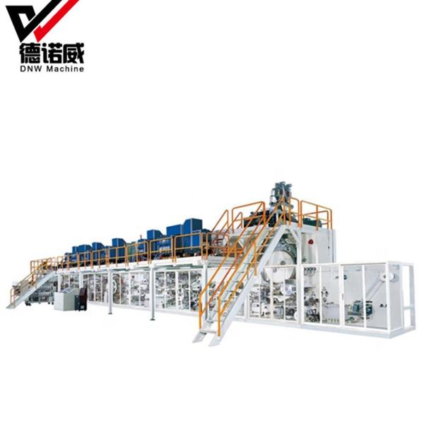 High Performance Sanitary Napkin Production Line With Automatic Web Guide System