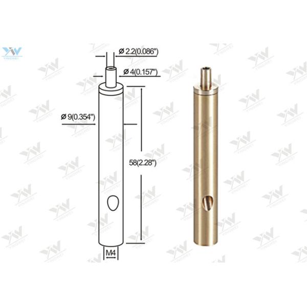 Ø 9 * 58 Mm Aircraft Cable Fittings M4 Internal Thread For 1.5 Mm Steel Wire