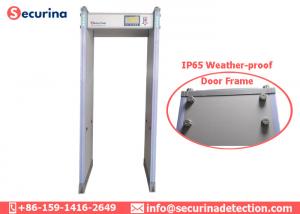 Cheap Commercial Metal Walk Through Gate , Door Frame Metal Detector 760mm Tunnel Size for sale