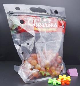 Cheap fresh cherry tomato packaging bag, Fresh Fruit Preservative General Grape bag, Cherry Red Lift Sealed Packaging Bag for sale