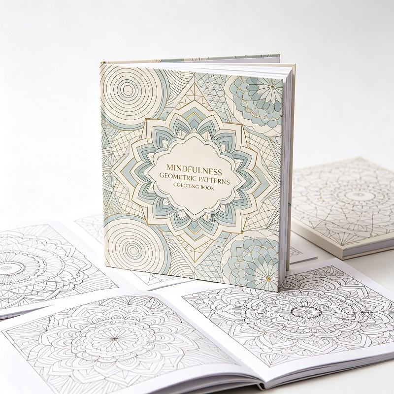 Mindfulness Geometric Patterns Coloring Book For Adult Relaxation