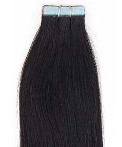 Cheap Remy unprocessed tape hair extensions natural color #1b  12 inch to 30 inch straight for sale