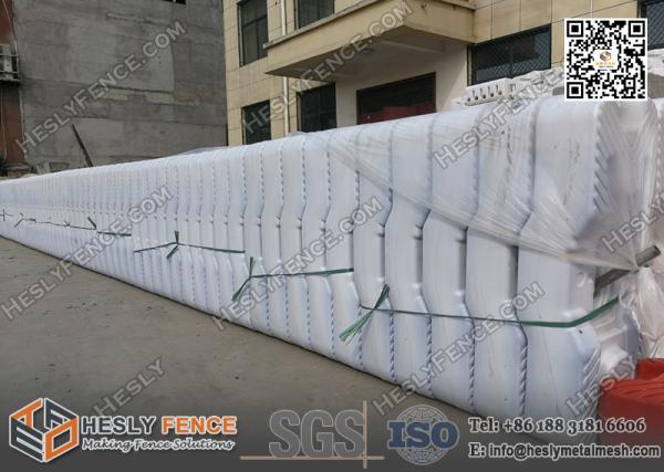 white color temporary fence feet