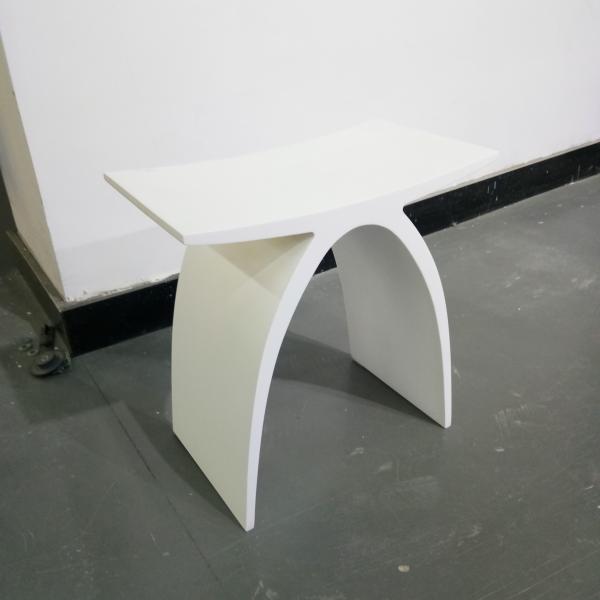Unique Shape Stone Shower Stool High Strength Long Life Span