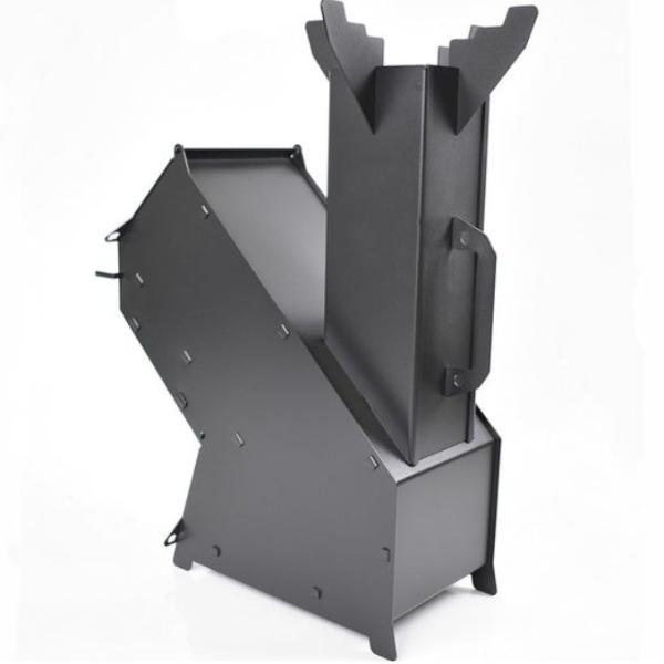 Custom Flat Pack Stainless Steel Wood Burning Camping Stove for Outdoor Activities