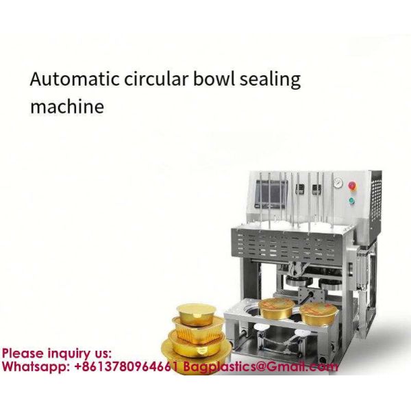 Factory Price Automatic Foil Sealing Machine Aluminum Foil Lid Meal Food Tray Sealer Sealing Machine Automatic Aluminum Foil Box Heat Sealing Machine