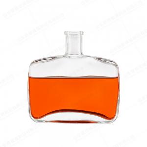 Cheap Glass Whiskey Vodka Bourbon Brandy Bottle With Big Capacity And Flat Arch Bridge for sale